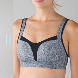 Lululemon Ta Ta Tamer III Rio Mist White Black Size 36 Sports Bra Multiway Top